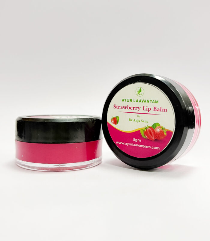 Strawberry Lip Balm Ayurvedic Ayur Laavanyam lip balm